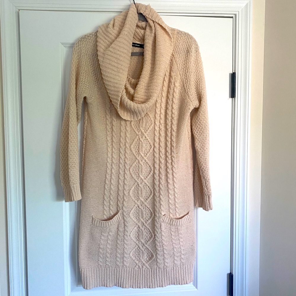 Cream sweater dress